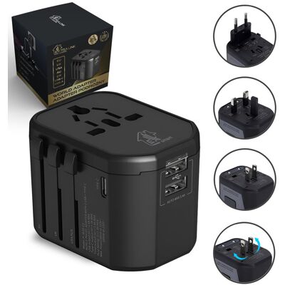 Extralink Uniwersalna Przejściówka ADAPTER Gniazda USA UK EU AUST Ładowarka USB C Extralink Uniwersalna Przejściówka ADAPTER Gniazda USA UK EU AUST Ładowarka USB C