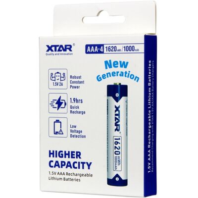 Xtar 10440-1.5v 1620mwh Li-Ion Aaa B4 Xtar 10440-1.5v 1620mwh Li-Ion Aaa B4