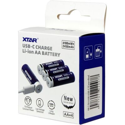 Xtar 14500-1.5v 4100mwh Li-Ion Aa B4 Xtar 14500-1.5v 4100mwh Li-Ion Aa B4