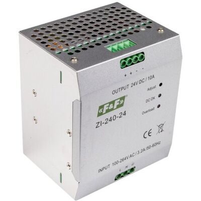 F&F Zasilacz impulsowy 230VAC/24VDC 240W 10A ZI-240-24V F&F Zasilacz impulsowy 230VAC/24VDC 240W 10A ZI-240-24V