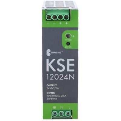 BREVE Zasilacz impulsowy kse 12024m 230/ 24vdc 5a 120w na szynä™ din, uzas: 96-264vac uwyj: 24-28vdc, ta70, 18924-9989 BREVE Zasilacz impulsowy kse 12024m 230/ 24vdc 5a 120w na szynä™ din, uzas: 96-264vac uwyj: 24-28vdc, ta70, 18924-9989