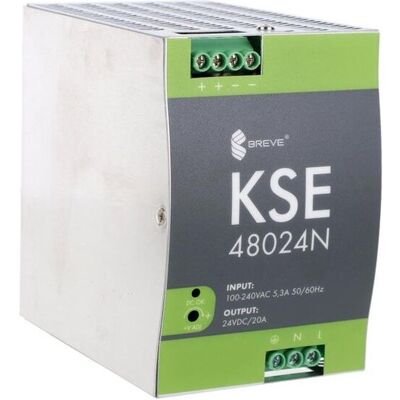 BREVE Zasilacz impulsowy kse 48024m 230/ 24vdc 20a 480w na szynä™ din, uzas: 96-264vacvac, ta70, 17000-0940 BREVE Zasilacz impulsowy kse 48024m 230/ 24vdc 20a 480w na szynä™ din, uzas: 96-264vacvac, ta70, 17000-0940