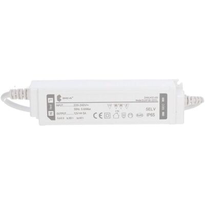 BREVE Zasilacz Led 12v Dc 60w 5a Ip65 /z Zabezpieczeniami/ Zldp 60-12ycl 19712-9039 BREVE Zasilacz Led 12v Dc 60w 5a Ip65 /z Zabezpieczeniami/ Zldp 60-12ycl 19712-9039