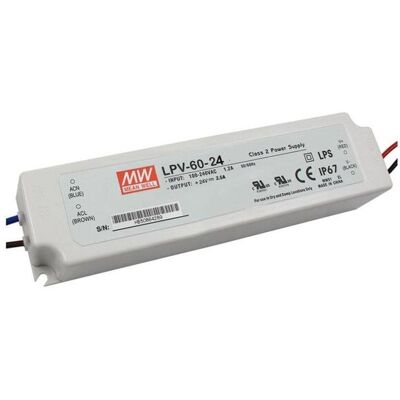 Zasilacz led mean well lpv-60-24 60w 24v ip67 Zasilacz led mean well lpv-60-24 60w 24v ip67