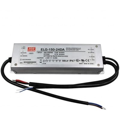 MEAN WELL Zasilacz Led Meanwell 120w 24vdc Elg-150-24da Ip67 6,25a Dali MEAN WELL Zasilacz Led Meanwell 120w 24vdc Elg-150-24da Ip67 6,25a Dali
