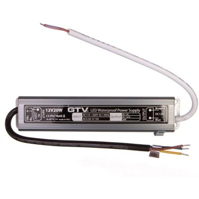 GTV Zasilacz LED wodoodporny 20W IP67 DC 12V LD-WZA20W-NW GTV Zasilacz LED wodoodporny 20W IP67 DC 12V LD-WZA20W-NW