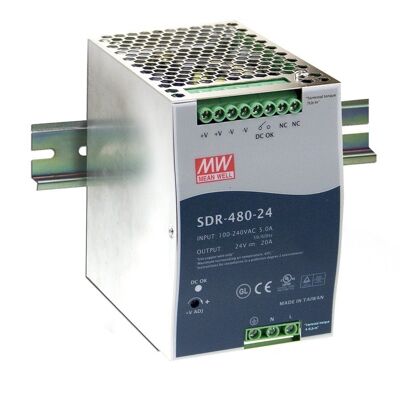 Zasilacz Mean Well Din 480w 24v 20a Sdr-480-24 Zasilacz Mean Well Din 480w 24v 20a Sdr-480-24