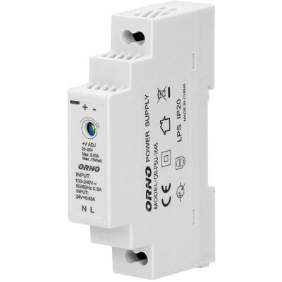Orno Din-Skinne Zasilacz - 24V DC, 0,63A, 15W Orno Din-Skinne Zasilacz - 24V DC, 0,63A, 15W
