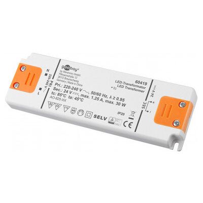 Goobay Zasilacz/transformator Do Led 24 V (Dc)/30 W Goobay Zasilacz/transformator Do Led 24 V (Dc)/30 W