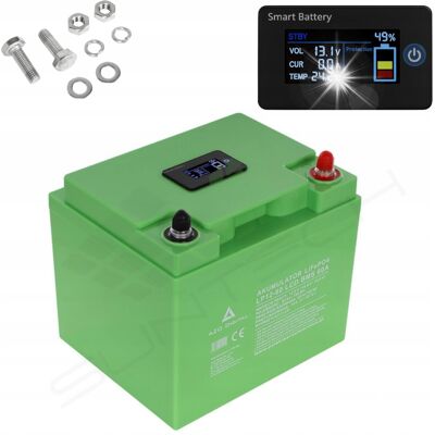 Inny producent AKUMULATOR LiFePO4 LP12-60 60Ah 12V 60A AZO DIGITAL Z EKRANEM LCD DO ŁODZI Inny producent AKUMULATOR LiFePO4 LP12-60 60Ah 12V 60A AZO DIGITAL Z EKRANEM LCD DO ŁODZI
