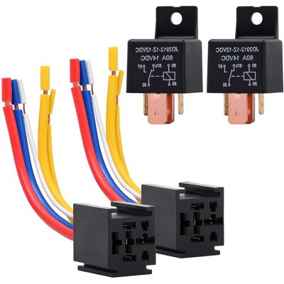 Przekaźnik Przełączający 12v 80a 5 Pinów Gniazdo Uchwyt Wytrzymały Przekaźnik Przełączający 12v 80a 5 Pinów Gniazdo Uchwyt Wytrzymały