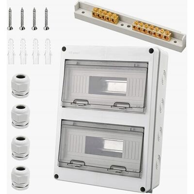 Inny producent Rozdzielnica Obudowa Elektryczna 24 Moduły Wodoszczelna Ip65 Zewnętrzna Inny producent Rozdzielnica Obudowa Elektryczna 24 Moduły Wodoszczelna Ip65 Zewnętrzna