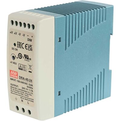 MEAN WELL Zasilacz DRA-40-24 40W 24V 1.7A szyna DIN MEAN WELL Zasilacz DRA-40-24 40W 24V 1.7A szyna DIN