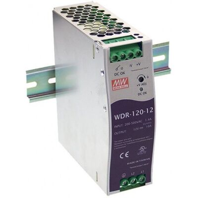 MEAN WELL Zasilacz Wdr-120-12 180-550v Ac,, 120w, 12v Dc, 10a MEAN WELL Zasilacz Wdr-120-12 180-550v Ac,, 120w, 12v Dc, 10a