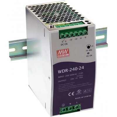 MEAN WELL Zasilacz Wdr-240-24 180-550v Ac, Wyj 24v Dc MEAN WELL Zasilacz Wdr-240-24 180-550v Ac, Wyj 24v Dc