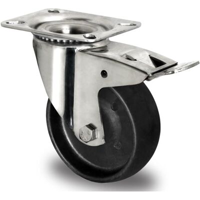 Inny producent Koła Z Hamulcem 100mm Poliamid Z Dodatkiem Włókna Szklanego C4c4 Nierdzewne Inny producent Koła Z Hamulcem 100mm Poliamid Z Dodatkiem Włókna Szklanego C4c4 Nierdzewne