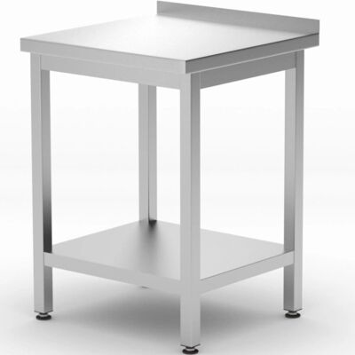 Inny producent Stół blat roboczy przyścienny z rantem półką Budget Line STAL 600 x 600 x 850 mm - Hendi 817223 Inny producent Stół blat roboczy przyścienny z rantem półką Budget Line STAL 600 x 600 x 850 mm - Hendi 817223