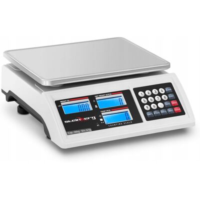 Steinberg Waga Licząca Elektroniczna Sklepowa Precyzyjna 3 Wyświetlacze Lcd 30kg/0,5g Steinberg Waga Licząca Elektroniczna Sklepowa Precyzyjna 3 Wyświetlacze Lcd 30kg/0,5g