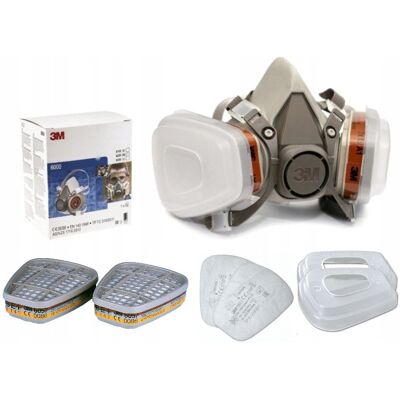 3M 6200 MASKA OCHRONNA KOMPLETNA Z FILTRAMI 6051 5911 501 3M 6200 MASKA OCHRONNA KOMPLETNA Z FILTRAMI 6051 5911 501