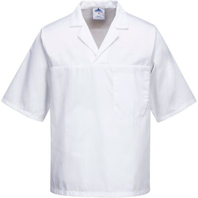 Bluza piekarza robocza M tunika z krótkimi rękawami biała lekka OEKO TEX PORTWEST Bluza piekarza robocza M tunika z krótkimi rękawami biała lekka OEKO TEX PORTWEST