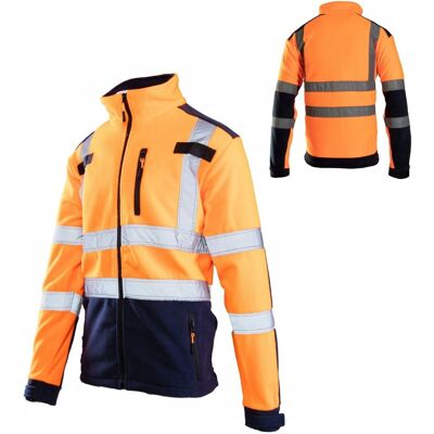Bluza polar z pasami odblaskowymi POLSTAR Brixton Flash pomarańczowy XL Bluza polar z pasami odblaskowymi POLSTAR Brixton Flash pomarańczowy XL
