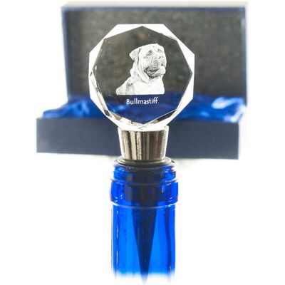 Bullmastiff, Bulmastif - zatyczka do butelki, kryształowy korek do wina ze zdjęciem, personalizowany prezent dla barmana marki Art-Dog Bullmastiff, Bulmastif - zatyczka do butelki, kryształowy korek do wina ze zdjęciem, personalizowany prezent dla barmana marki Art-Dog