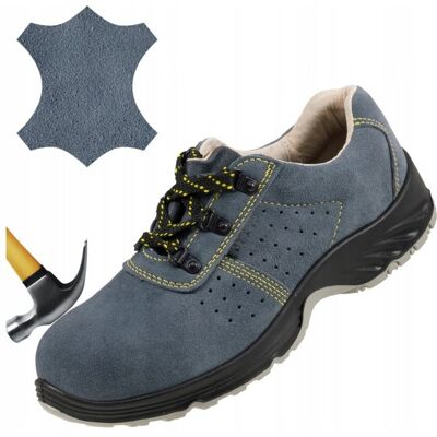 Specto Buty robocze męskie PÓŁBUTY Skórzane Zamszowe BHP Lekkie z NOSKIEM r. 45 Specto Buty robocze męskie PÓŁBUTY Skórzane Zamszowe BHP Lekkie z NOSKIEM r. 45