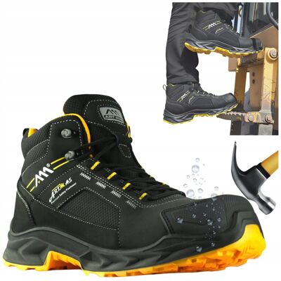 ART Buty robocze męskie skórzane z Podnoskiem S7S Antyprzebiciowe z Membraną ART Buty robocze męskie skórzane z Podnoskiem S7S Antyprzebiciowe z Membraną
