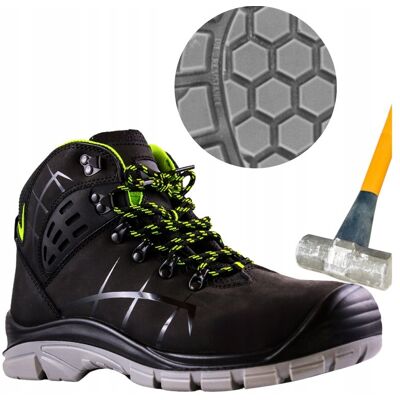 Specto Buty robocze męskie Trzewiki Sportowe Skórzane z Metalowym Noskiem BHP 44 Specto Buty robocze męskie Trzewiki Sportowe Skórzane z Metalowym Noskiem BHP 44