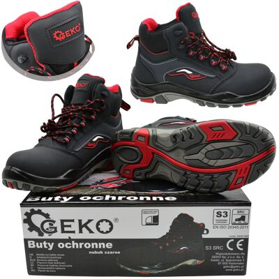 Buty Robocze Ochronne Skórzane Nubuk Geko G90545-42 Rozmiar 42 Klasa S3/Src Premium Buty Robocze Ochronne Skórzane Nubuk Geko G90545-42 Rozmiar 42 Klasa S3/Src Premium