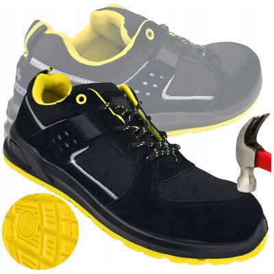 Inny producent Buty robocze S1 Półbuty skórzane sportowe Oddychające zamszowe z Noskiem 47 Inny producent Buty robocze S1 Półbuty skórzane sportowe Oddychające zamszowe z Noskiem 47
