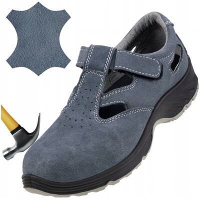 Specto Buty robocze Sandały męskie Skórzane Lekkie z Metalowym Noskiem BHP r. 42 Specto Buty robocze Sandały męskie Skórzane Lekkie z Metalowym Noskiem BHP r. 42