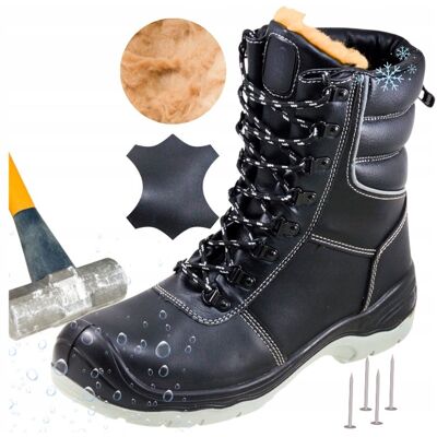 inna (Inny) Buty Zimowe robocze męskie S3 Ocieplane wysokie Wodoodporne z Noskiem r. 40 inna (Inny) Buty Zimowe robocze męskie S3 Ocieplane wysokie Wodoodporne z Noskiem r. 40