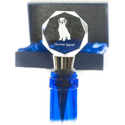 Clumber Spaniel - zatyczka do butelki, kryształowy korek do wina ze zdjęciem, personalizowany prezent dla barmana marki Art-Dog Clumber Spaniel - zatyczka do butelki, kryształowy korek do wina ze zdjęciem, personalizowany prezent dla barmana marki Art-Dog
