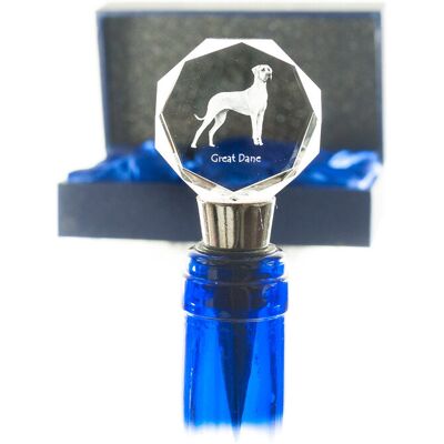 Dog niemiecki - zatyczka do butelki, kryształowy korek do wina ze zdjęciem, personalizowany prezent dla barmana marki Art-Dog Dog niemiecki - zatyczka do butelki, kryształowy korek do wina ze zdjęciem, personalizowany prezent dla barmana marki Art-Dog