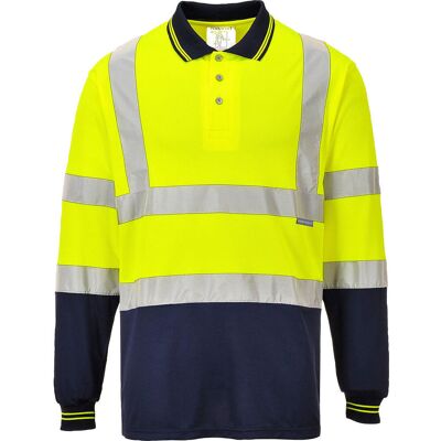 Portwest Dwukolorowa koszulka polo Żółty Granat 4XL Portwest Dwukolorowa koszulka polo Żółty Granat 4XL