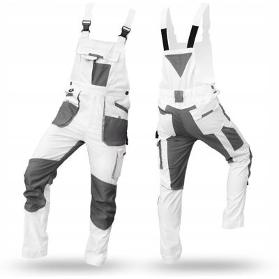 Inny producent ELASTYCZNE SPODNIE ROBOCZE MĘSKIE WZMACNIANE ogrodniczki STRETCH SLIM BIAŁE Inny producent ELASTYCZNE SPODNIE ROBOCZE MĘSKIE WZMACNIANE ogrodniczki STRETCH SLIM BIAŁE