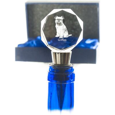 Gryfonik brukselski, Griffon bruxellois - zatyczka do butelki, kryształowy korek do wina ze zdjęciem, personalizowany prezent dla barmana marki Art-.. Gryfonik brukselski, Griffon bruxellois - zatyczka do butelki, kryształowy korek do wina ze zdjęciem, personalizowany prezent dla barmana marki Art-..