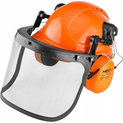 GTX Poland Hełm kask ochronny dla pilarzy z nausznikami bhp osłona twarzy siatka NEO TOOLS 97-395 GTX Poland Hełm kask ochronny dla pilarzy z nausznikami bhp osłona twarzy siatka NEO TOOLS 97-395
