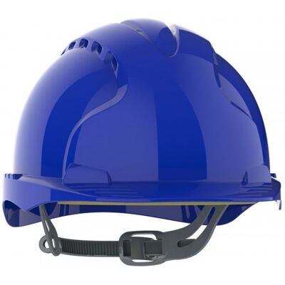 JSP Hełm ochronny EVO®2, pasek przesuwny, wentylowany, niebieski JSP Hełm ochronny EVO®2, pasek przesuwny, wentylowany, niebieski