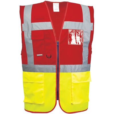 Portwest Kamizelka Executive Paris Żółty Czerwony 3XL Portwest Kamizelka Executive Paris Żółty Czerwony 3XL