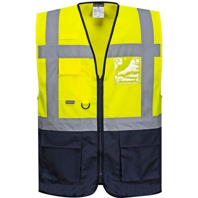 Portwest Kamizelka ostrzegawcza Executive Żółty Granat XL Portwest Kamizelka ostrzegawcza Executive Żółty Granat XL