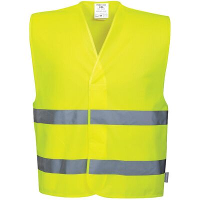 Portwest Kamizelka ostrzegawcza z dwoma taśmami S-M Portwest Kamizelka ostrzegawcza z dwoma taśmami S-M