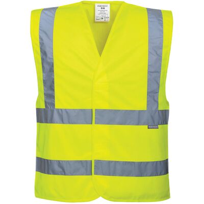 Portwest Kamizelka ostrzegawcza z taśmami Żółty S-M Portwest Kamizelka ostrzegawcza z taśmami Żółty S-M