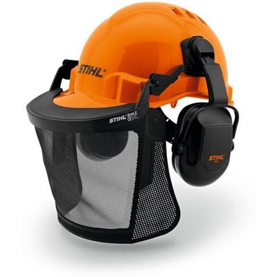 STIHL KASK OCHRONNY Z SIATKĄ PRZYŁBICA NAUSZNIKI BHP DLA DRWALA OGRODOWY STIHL KASK OCHRONNY Z SIATKĄ PRZYŁBICA NAUSZNIKI BHP DLA DRWALA OGRODOWY