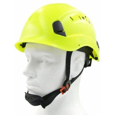 Kask roboczy wysokościowy pasek regulacja wentylacja ŻÓŁTY High Visibility PGT Kask roboczy wysokościowy pasek regulacja wentylacja ŻÓŁTY High Visibility PGT