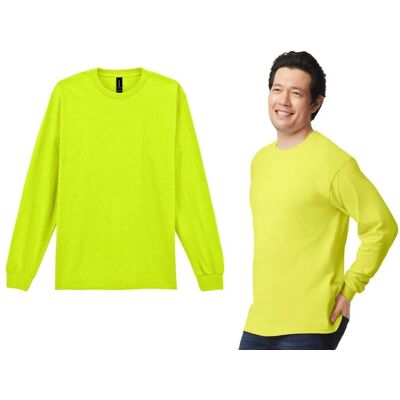 Koszulka Bluzka T-Shirt Długi Rękaw LONGSLEEVE GILDAN 2400 SAFETY GREEN S Koszulka Bluzka T-Shirt Długi Rękaw LONGSLEEVE GILDAN 2400 SAFETY GREEN S