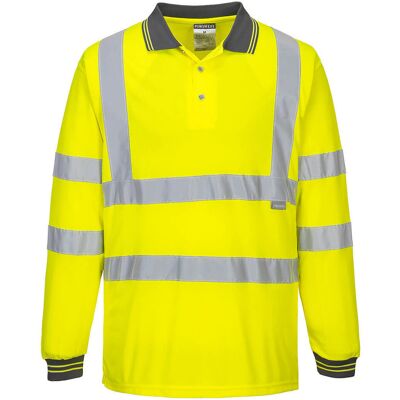 Koszulka ostrzegawcza polo PORTWEST Żółty L Koszulka ostrzegawcza polo PORTWEST Żółty L