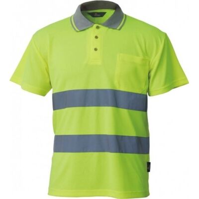 Vizwell Koszulka Polo Ostrzegawcza Żółta L Vizwell Koszulka Polo Ostrzegawcza Żółta L