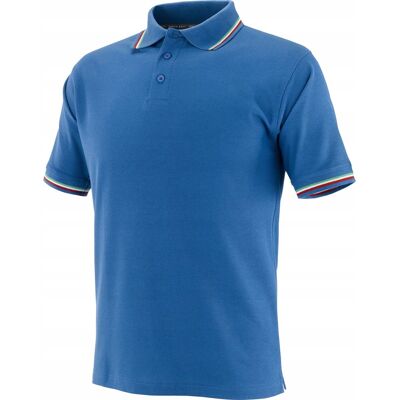 BETA Koszulka polo tricolor r.kr.błękitna s BETA Koszulka polo tricolor r.kr.błękitna s